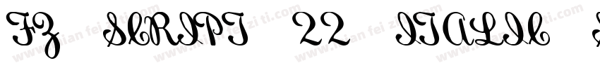 FZ SCRIPT 22 ITALIC SCRIPT22ITALIC字体转换
